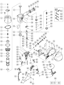 Page A Diagram and Parts List for NV85AG  Hitachi Nailer