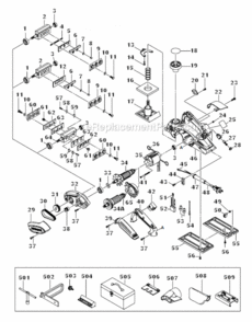 Page A Diagram and Parts List for P20ST  Hitachi Planer Jointer
