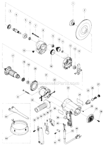 Part Location Diagram of 937981 Metabo Side Handle For M14