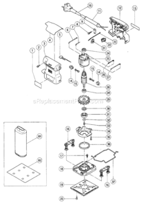 Page A Diagram and Parts List for SV12SF  Hitachi Orbital or Palm Sander