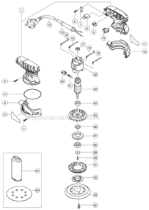 Page A Diagram and Parts List for SV13YB  Hitachi Orbital or Palm Sander