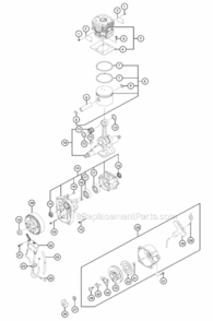Page A Diagram and Parts List for TRB65EF  Hitachi Leaf Blower / Vacuum