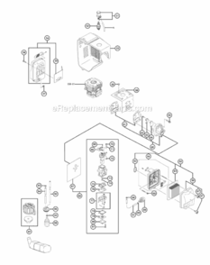 Page B Diagram and Parts List for TRB65EF  Hitachi Leaf Blower / Vacuum