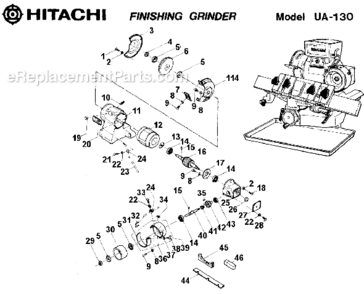 Part Location Diagram of 934067 Hitachi Left Hand Nut M12