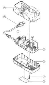Part Location Diagram of 300-036 Hitachi Tapping Screw (W/Flange) D3X20