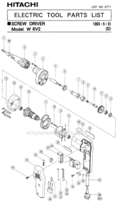 Part Location Diagram of 303-687 Hitachi Washer (A)
