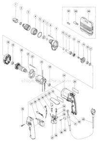 Page A Diagram and Parts List for W6V3L  Hitachi Electric Drill
