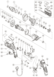 Page A Diagram and Parts List for W6VA4  Hitachi Electric Drill