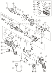 Page A Diagram and Parts List for W8VB2  Hitachi Ratchet