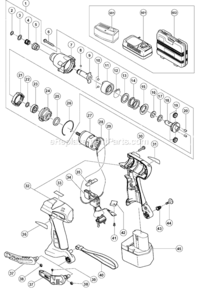 Page A Diagram and Parts List for WH12DAF  Hitachi Impact Driver