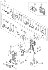 Page A Diagram and Parts List for WH14DAF2  Hitachi Impact Driver