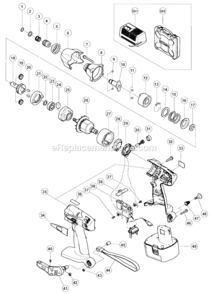 Page A Diagram and Parts List for WH14DM  Hitachi Impact Driver