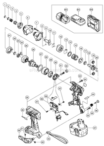 Page A Diagram and Parts List for WH18DMR  Hitachi Impact Driver