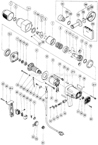 Page A Diagram and Parts List for WH22  Hitachi Impact Driver
