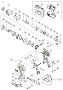 Part Location Diagram of 322-172 Hitachi Hammer Case