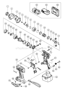Part Location Diagram of 315129 Hitachi 14.4V Ni-Cd 2.0 Ah Power Tool Battery