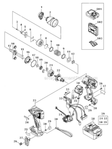 Page A Diagram and Parts List for WR18DBDL  Hitachi Impact Driver