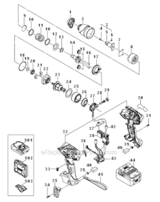 Page A Diagram and Parts List for WR18DSDL  Hitachi Impact Driver
