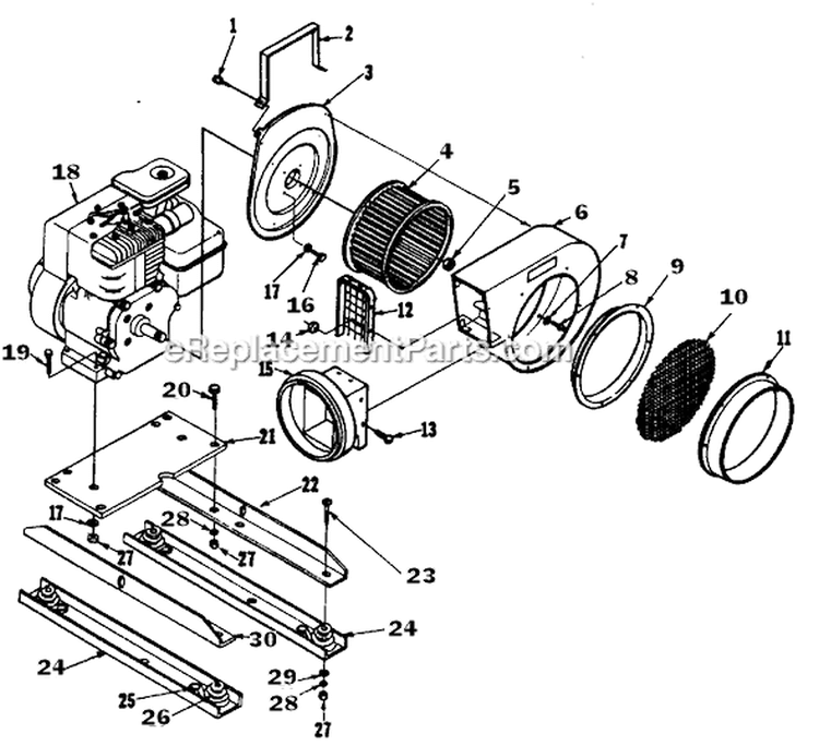 Page A Diagram and Parts List for 111B1 UT-07419 Homelite Leaf Blower / Vacuum