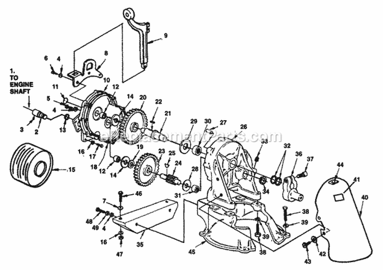 Page A Diagram and Parts List for 111DP3-B UT-01482-B Homelite Lawn Mower