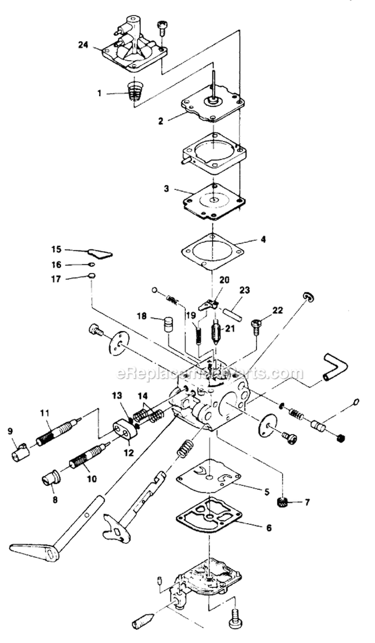 Page A Diagram and Parts List for 180 UT-10720-A Homelite Chainsaw