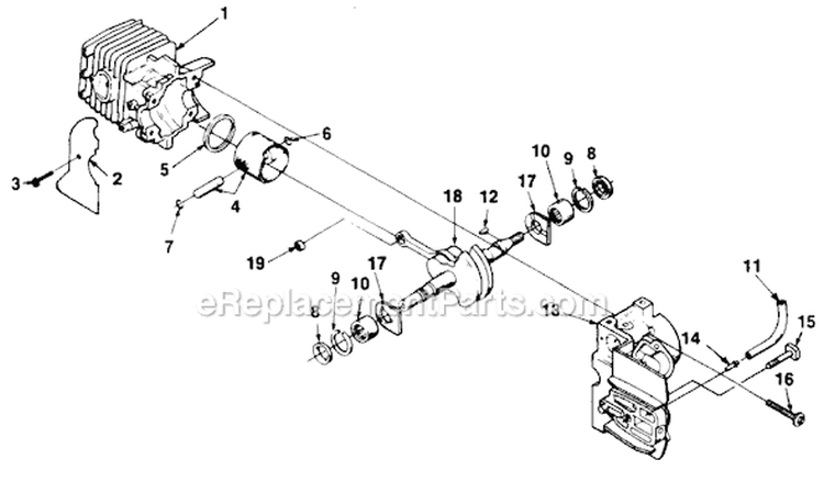 Page B Diagram and Parts List for 180 UT-10720-A Homelite Chainsaw