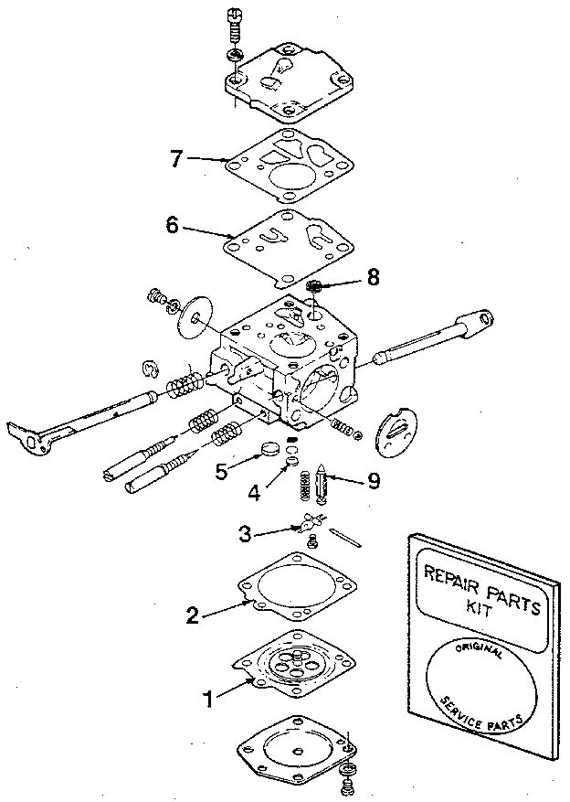Figure 8 Diagram and Parts List for SXL-AO-UT-10045C  Homelite Chainsaw