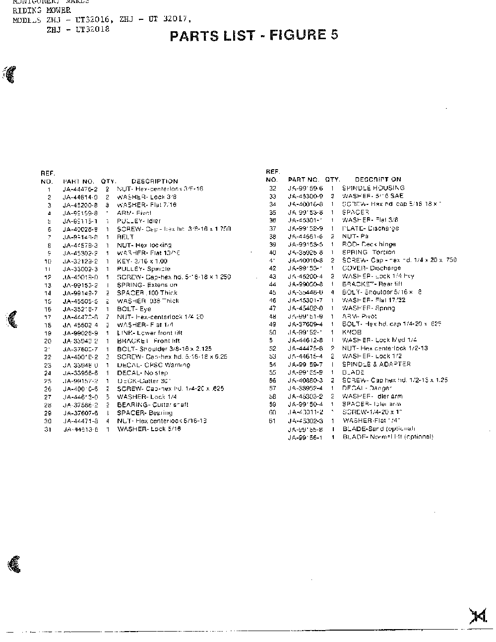 Riding-figure 5 page 2 Diagram and Parts List for 34551  Homelite Lawn Mower