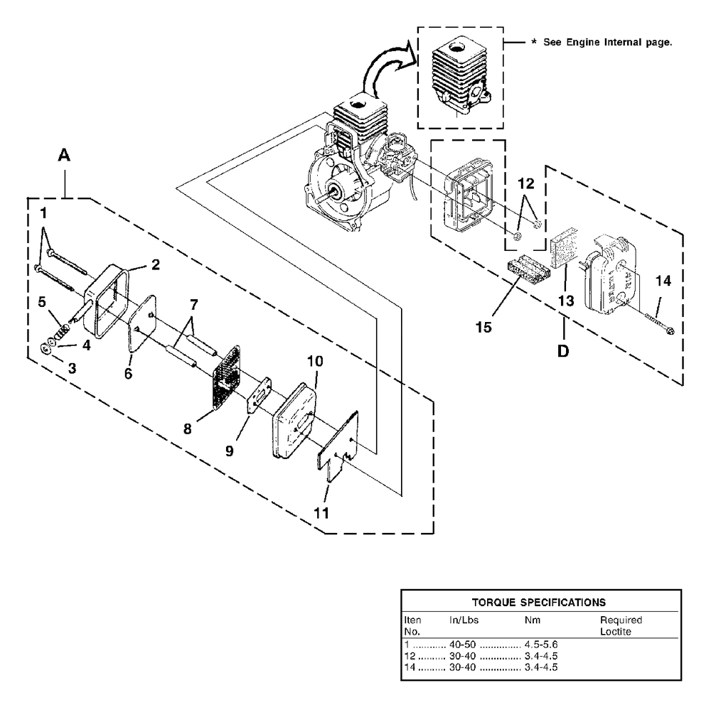 Muffler And Air Cleaner Diagram and Parts List for BP250I UT-08097 Homelite Leaf Blower / Vacuum