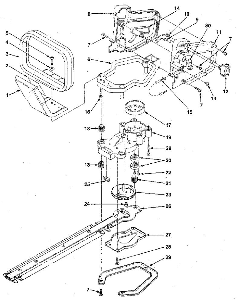 Diagram 2 Diagram and Parts List for HT-17  Homelite Hedge Trimmer