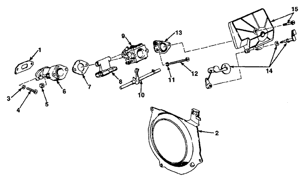 Intake Assembly Diagram and Parts List for 290 UT-10661 Homelite Chainsaw