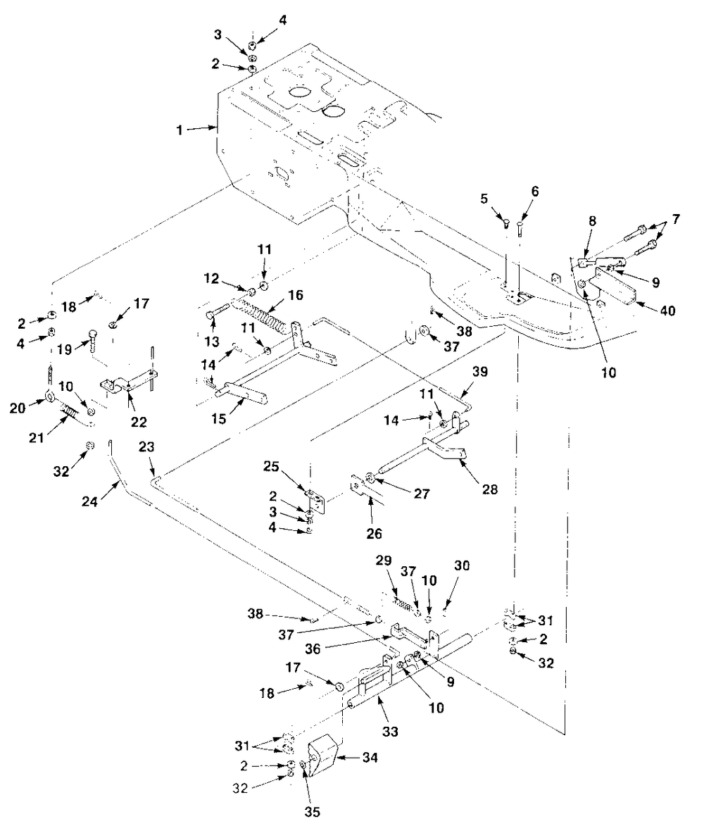 Clutch And Brake Diagram and Parts List for HR1230E UT-32030 Homelite Lawn Mower