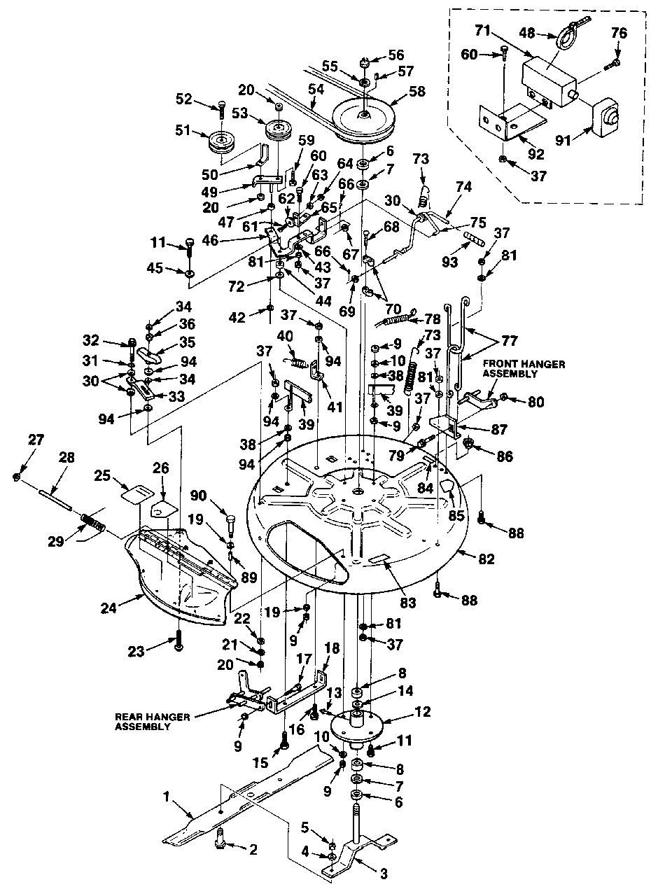 Mower Diagram and Parts List for HR1230E UT-32030 Homelite Lawn Mower