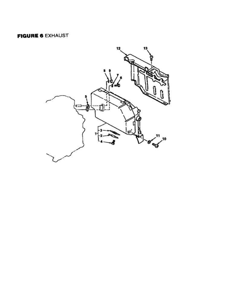 Exhaust Diagram and Parts List for UT-04005  Homelite Generator