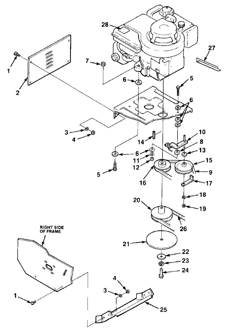 Engine And Drive Diagram and Parts List for HR1230E UT-32030 Homelite Lawn Mower