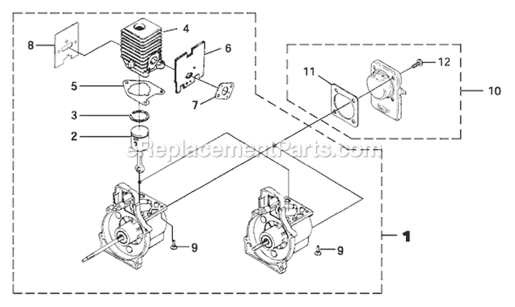 Page B Diagram and Parts List for B25C UT-20768 Homelite Trimmer