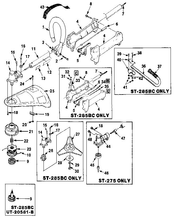 Diagram 4 Diagram and Parts List for 74112  Homelite Trimmer
