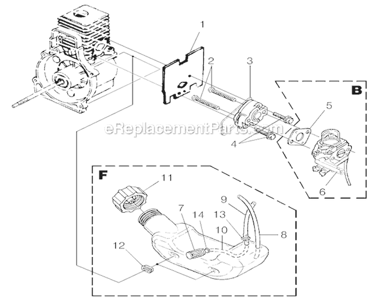 Page A Diagram and Parts List for BC800 UT-15183 Homelite Trimmer