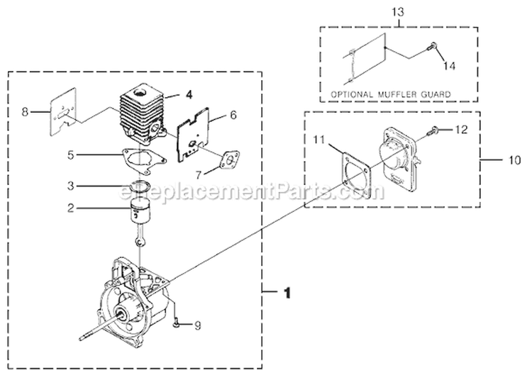 Page B Diagram and Parts List for C300 UT-20775 Homelite Trimmer