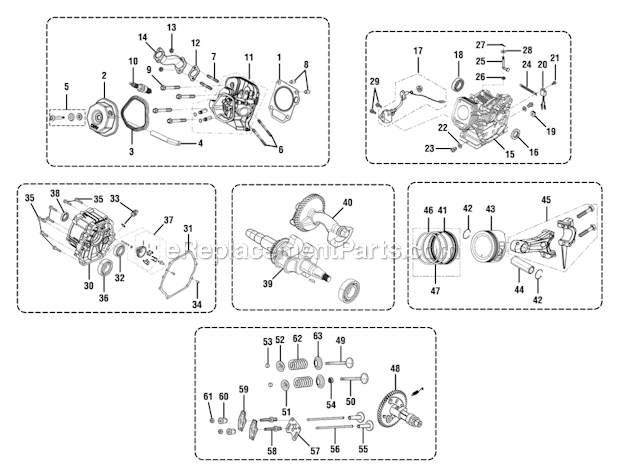 Page E Diagram and Parts List for PS905000  Homelite Generator