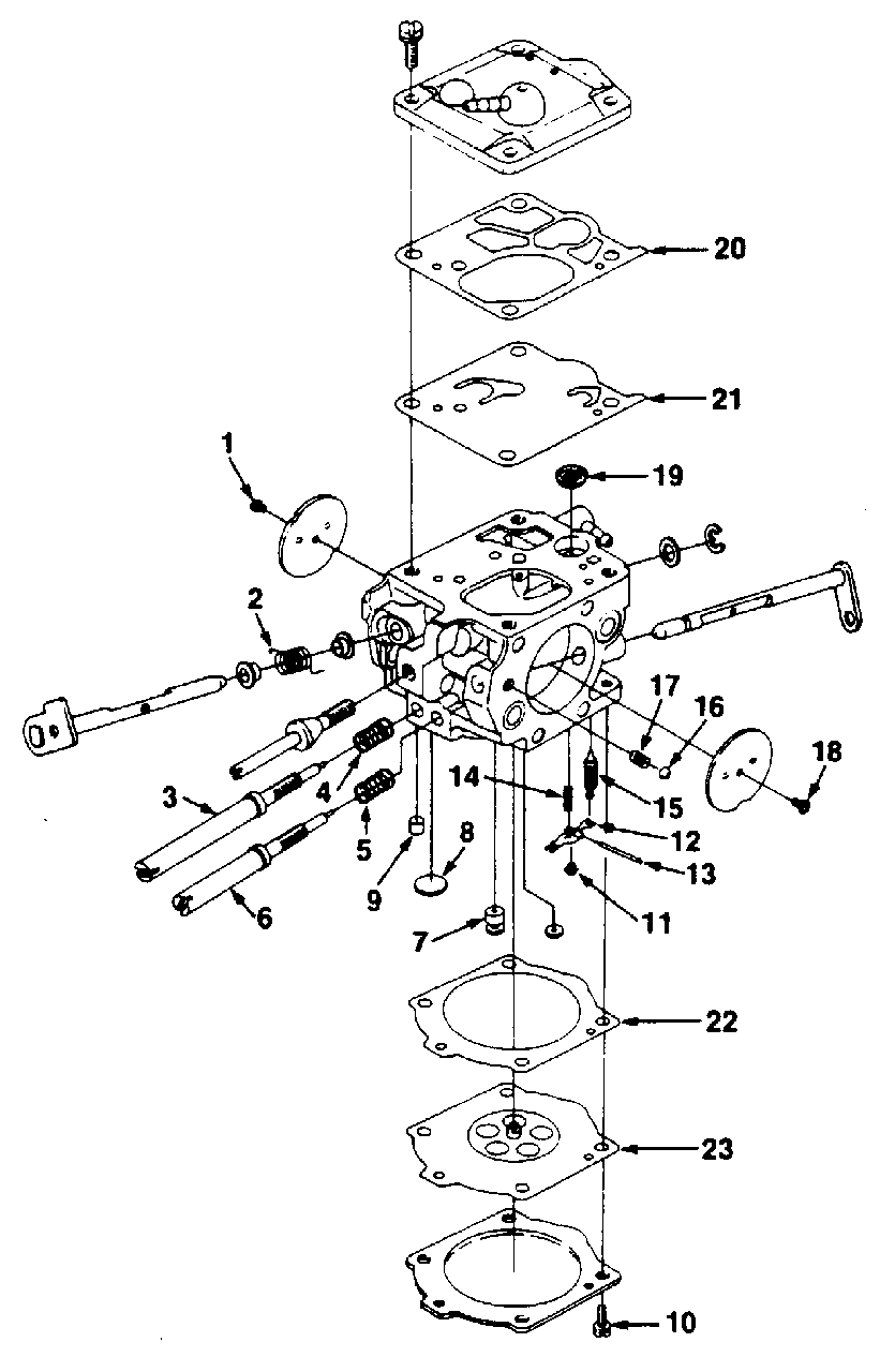 Walbro Carburetor Diagram and Parts List for 540 UT-10684 Homelite Chainsaw