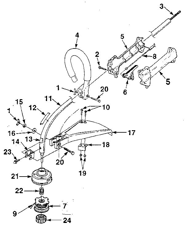 Diagram Diagram and Parts List for ST-155  Homelite Trimmer