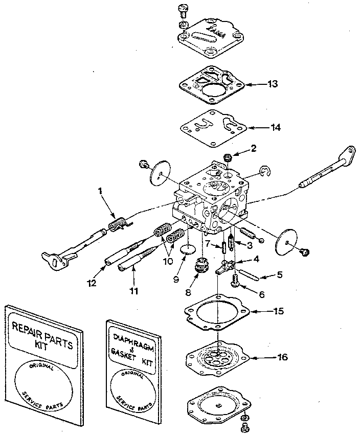 Figure 9 Diagram and Parts List for SXL-AO-UT-10045C  Homelite Chainsaw