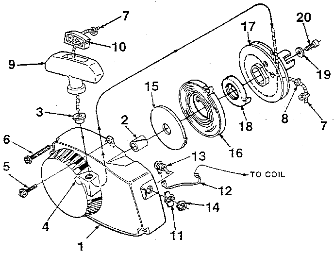Figure 1 Diagram and Parts List for SXL-AO-UT-10045C  Homelite Chainsaw