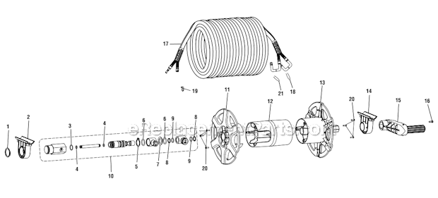 Page D Diagram and Parts List for PS80720  Homelite Pressure Washer