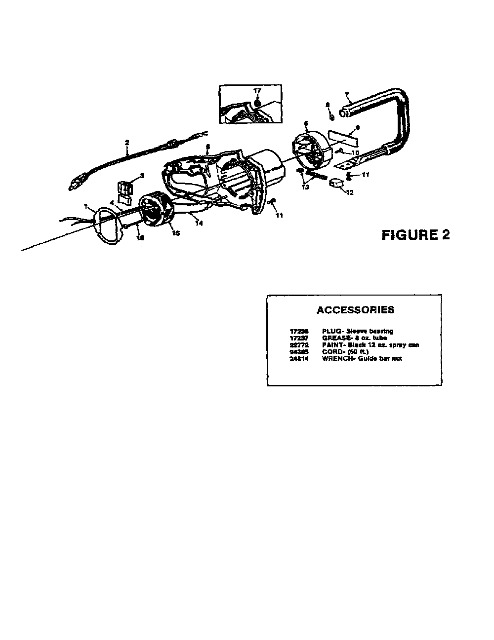 Handlebar/field Diagram and Parts List for UT16100  Homelite Chainsaw