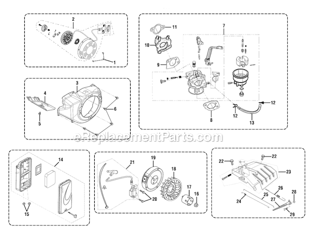 Page F Diagram and Parts List for PS905000  Homelite Generator