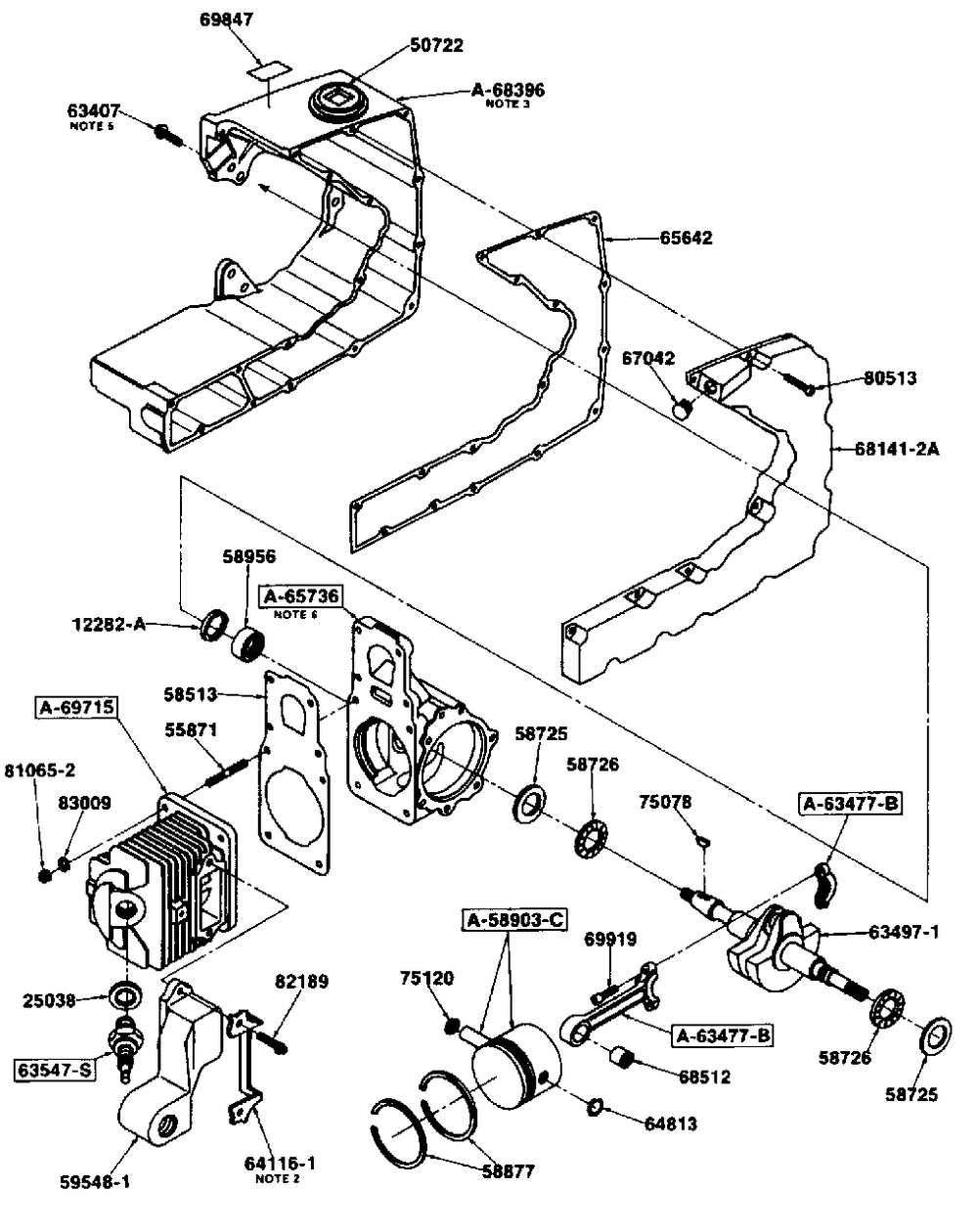 Engine And Tank Diagram and Parts List for XLS154AXL UT-01297 Homelite Water Pump