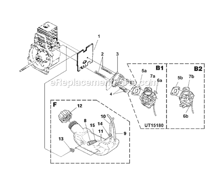 Page A Diagram and Parts List for D825SD UT-20774 Homelite Trimmer