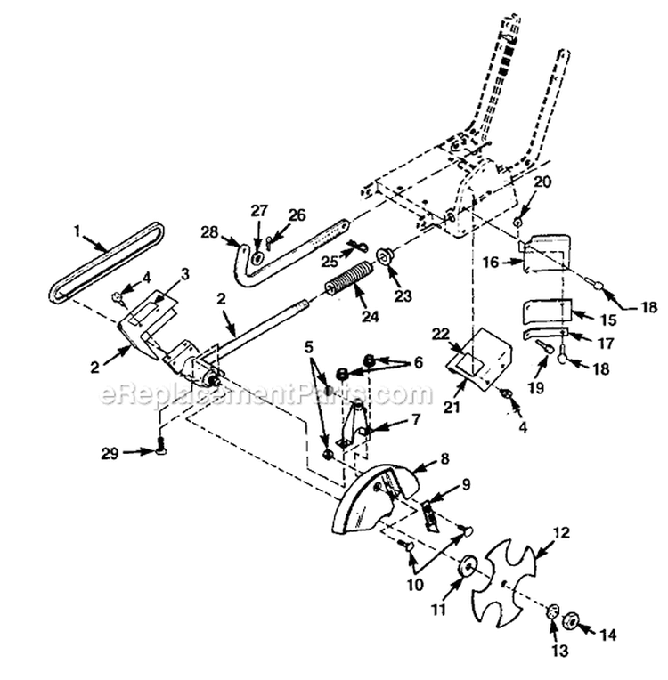 Page A Diagram and Parts List for E300HD UT-22086-B Homelite Edger